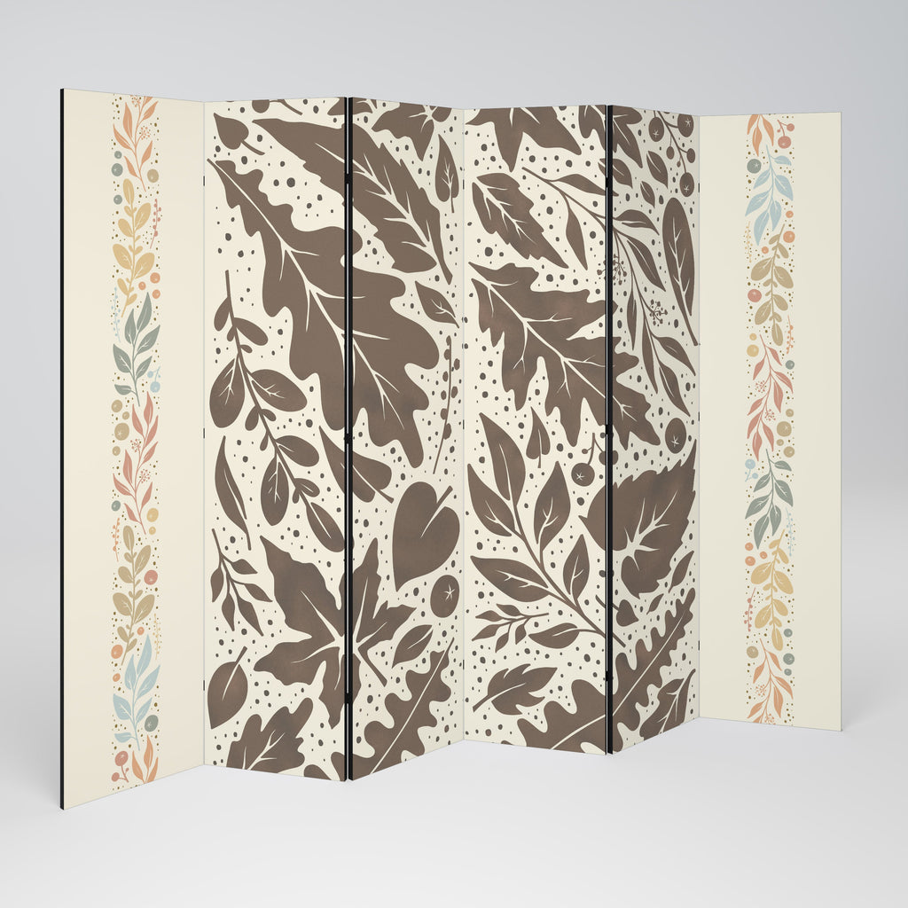 FOLIAGE TALES Decorative 6-Panel Room Divider