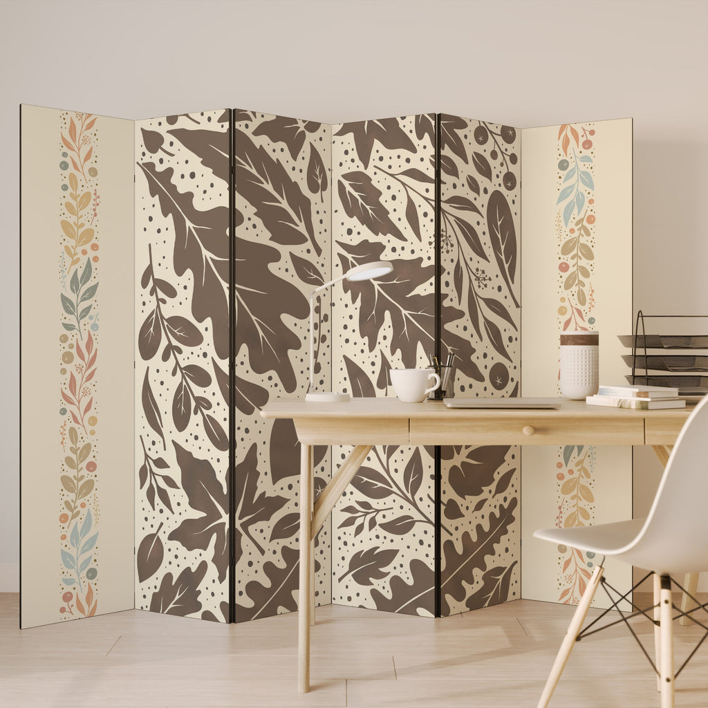 FOLIAGE TALES Decorative 6-Panel Room Divider
