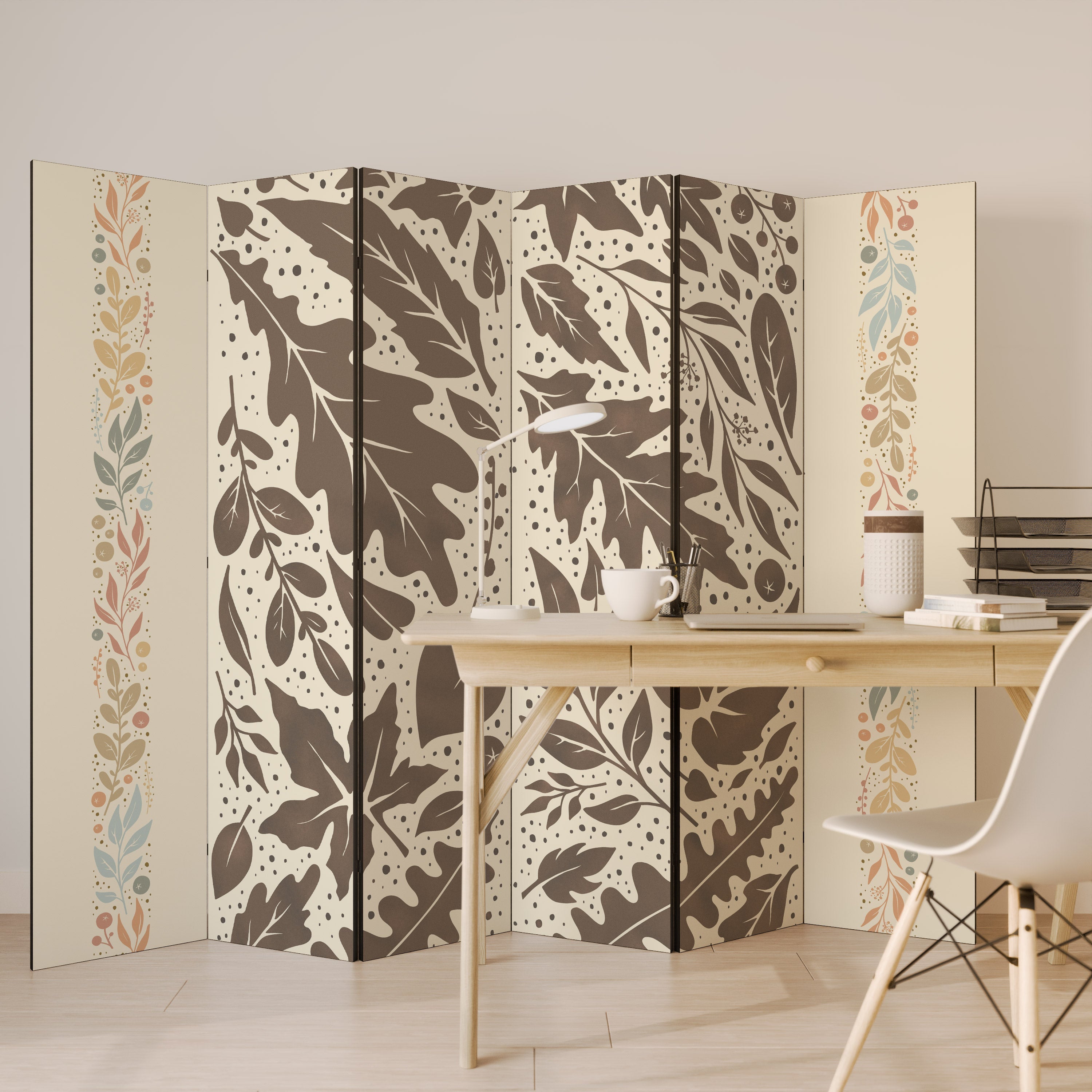 FOLIAGE TALES Decorative 6-Panel Room Divider