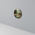 SUNLIT STILLNESS Ovales Kunstregal in Eiche-Optik