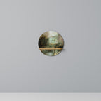 SUNLIT STILLNESS Rundes Kunstregal in Eiche-Optik