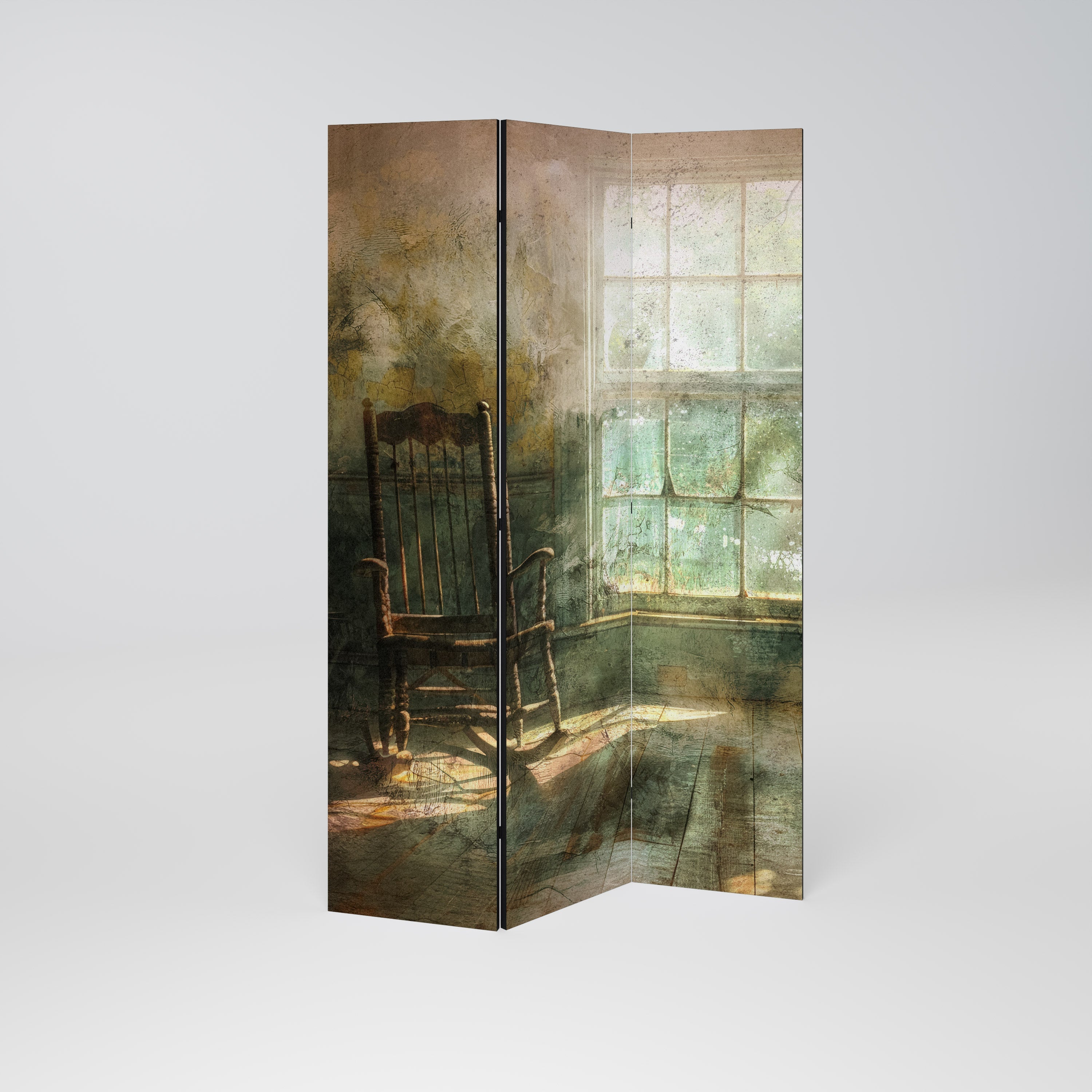 SUNLIT STILLNESS Dekorativer 3-teiliger Raumteiler