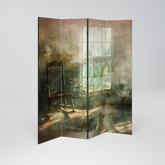 SUNLIT STILLNESS 4-Panel Room Divider