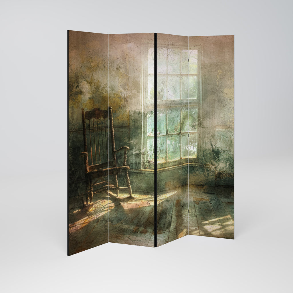 SUNLIT STILLNESS Dekorativer 4-teiliger Raumteiler