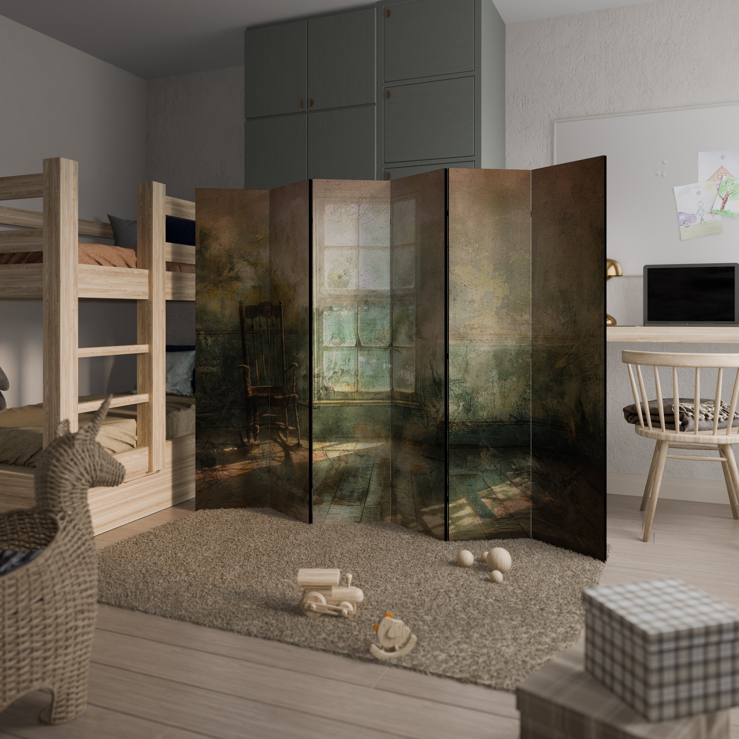 SUNLIT STILLNESS 6-Panel Room Divider