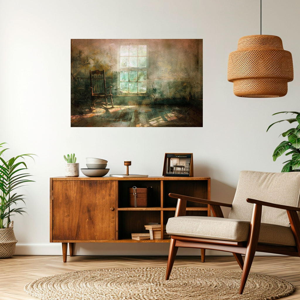 SUNLIT STILLNESS Selbstklebendes Horizontal-Poster