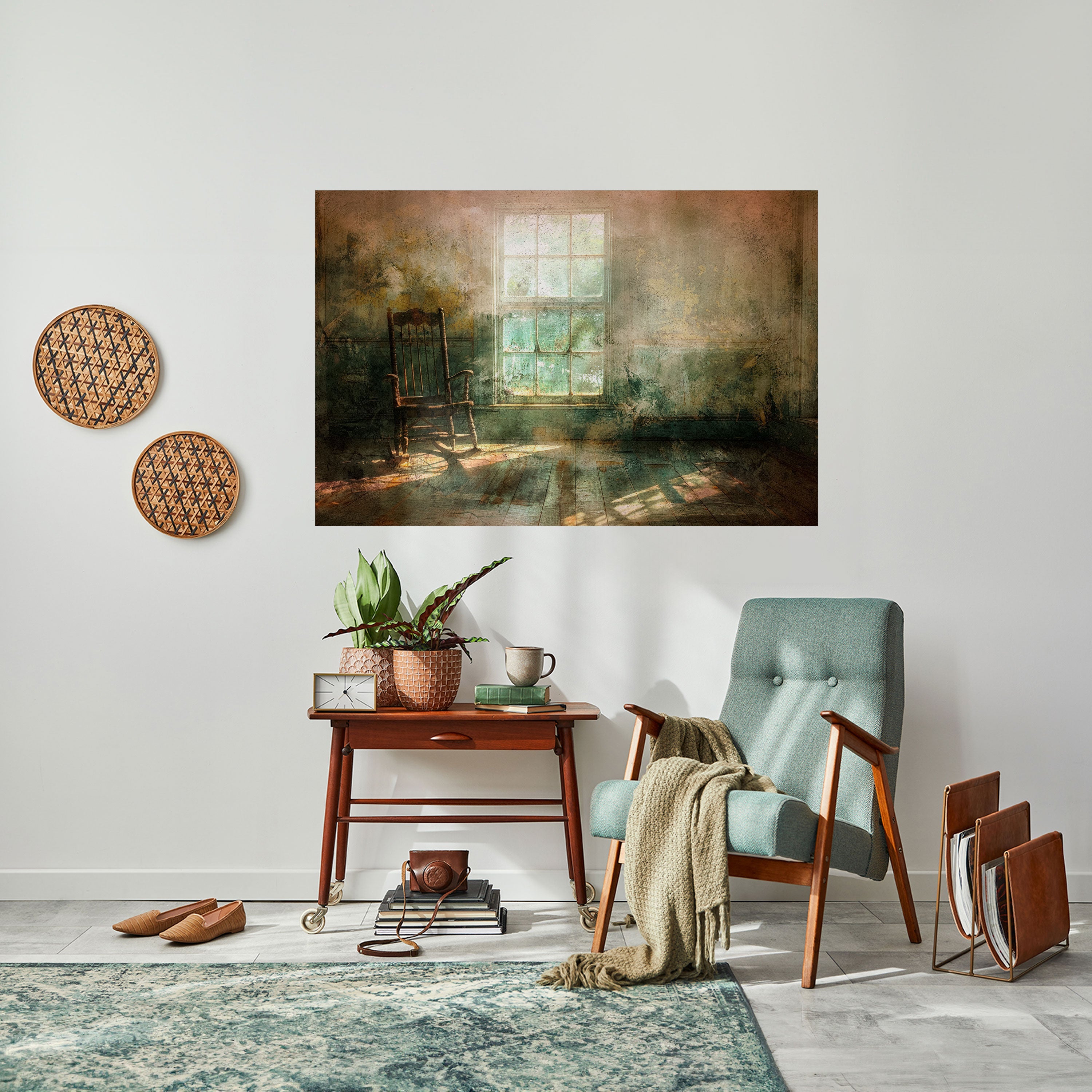 SUNLIT STILLNESS Selbstklebendes Horizontal-Poster