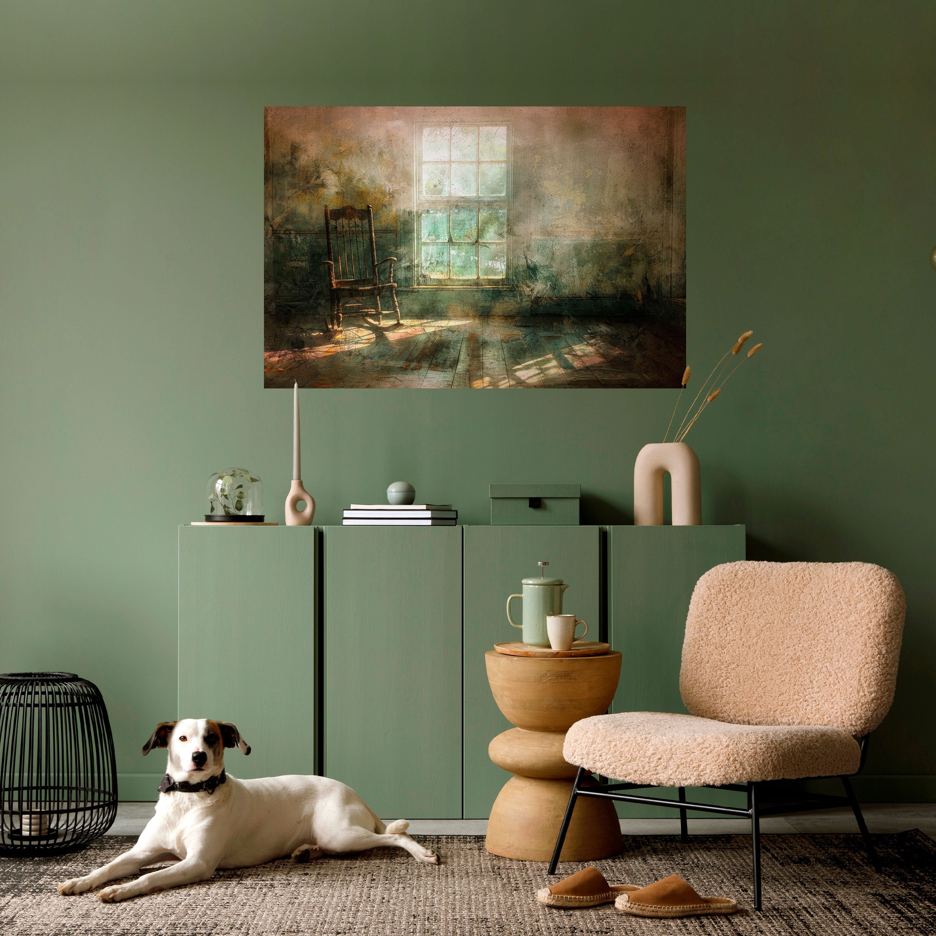 SUNLIT STILLNESS Selbstklebendes Horizontal-Poster