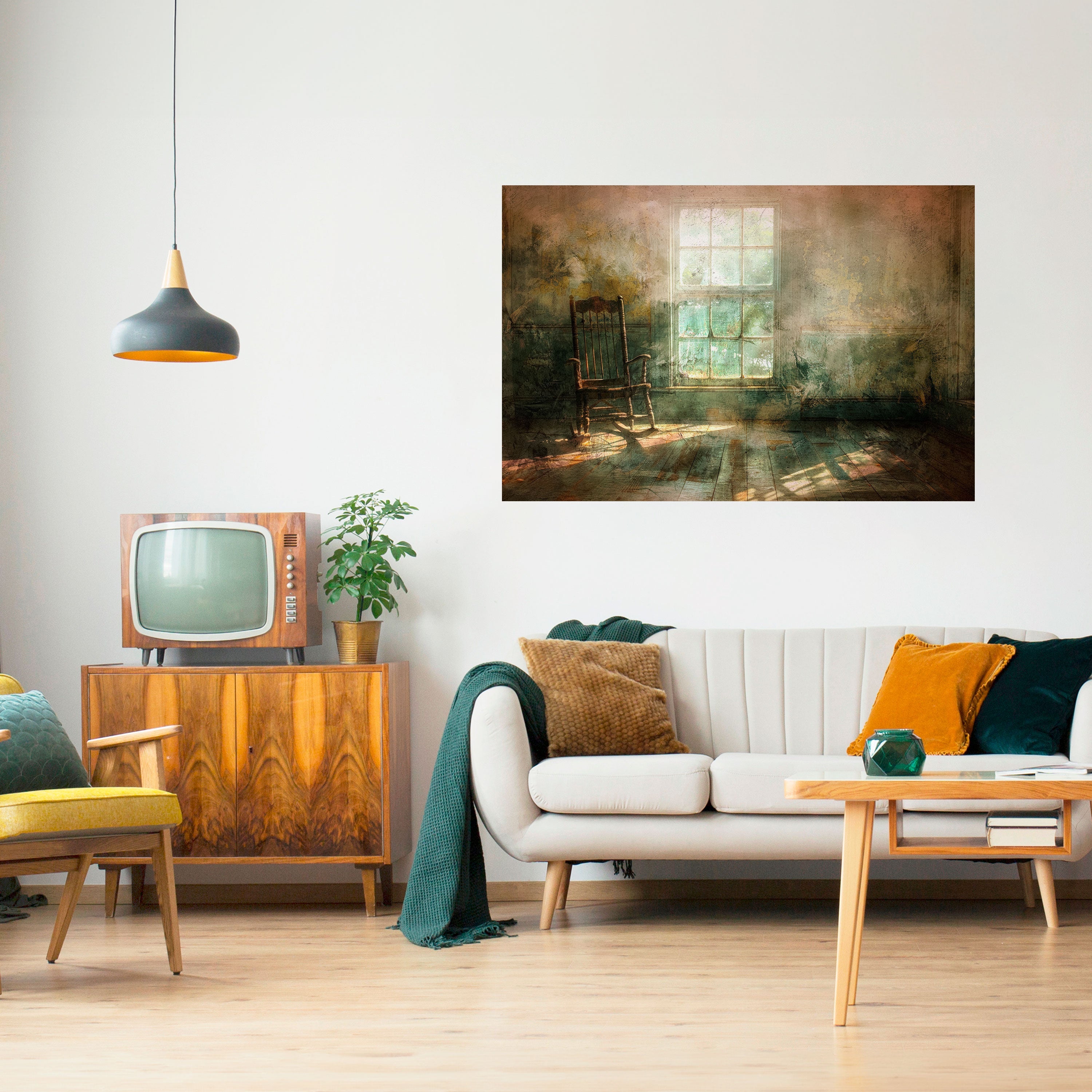 SUNLIT STILLNESS Selbstklebendes Horizontal-Poster