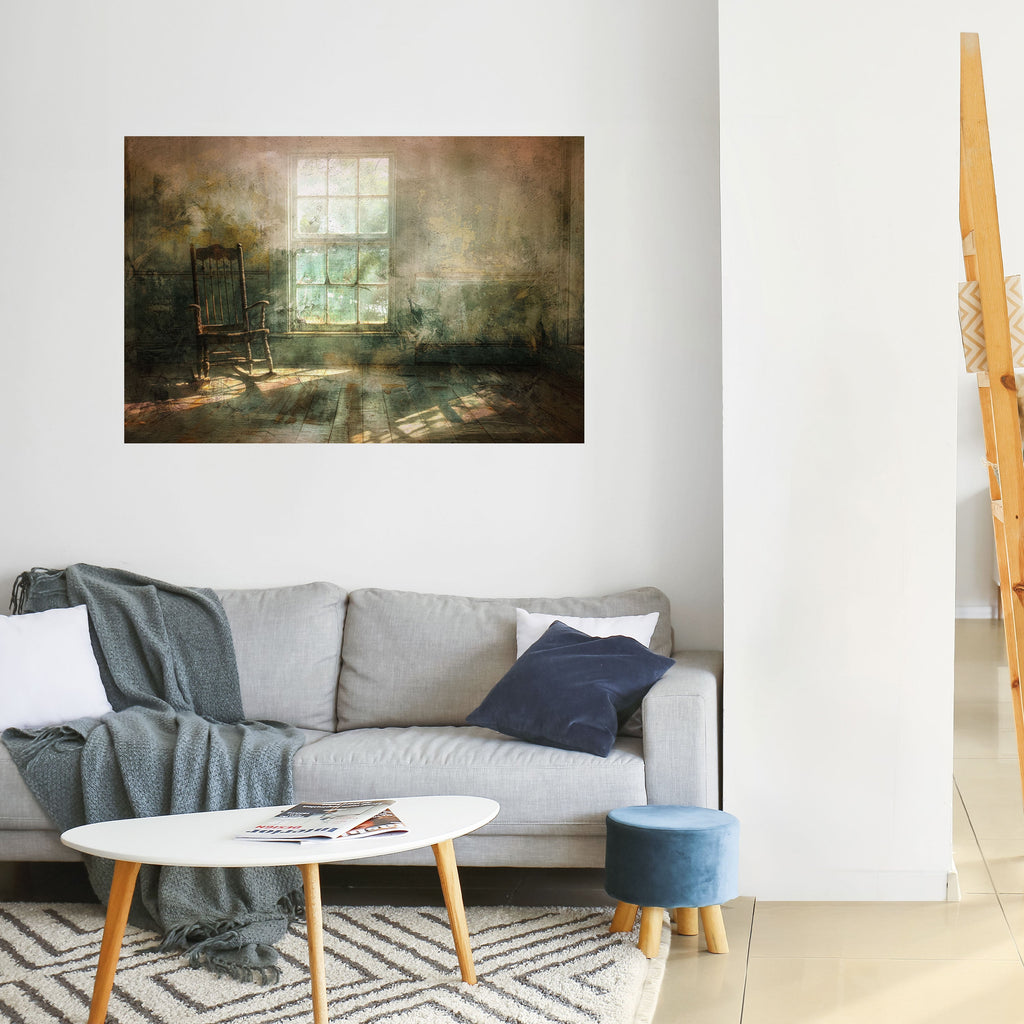 SUNLIT STILLNESS Selbstklebendes Horizontal-Poster