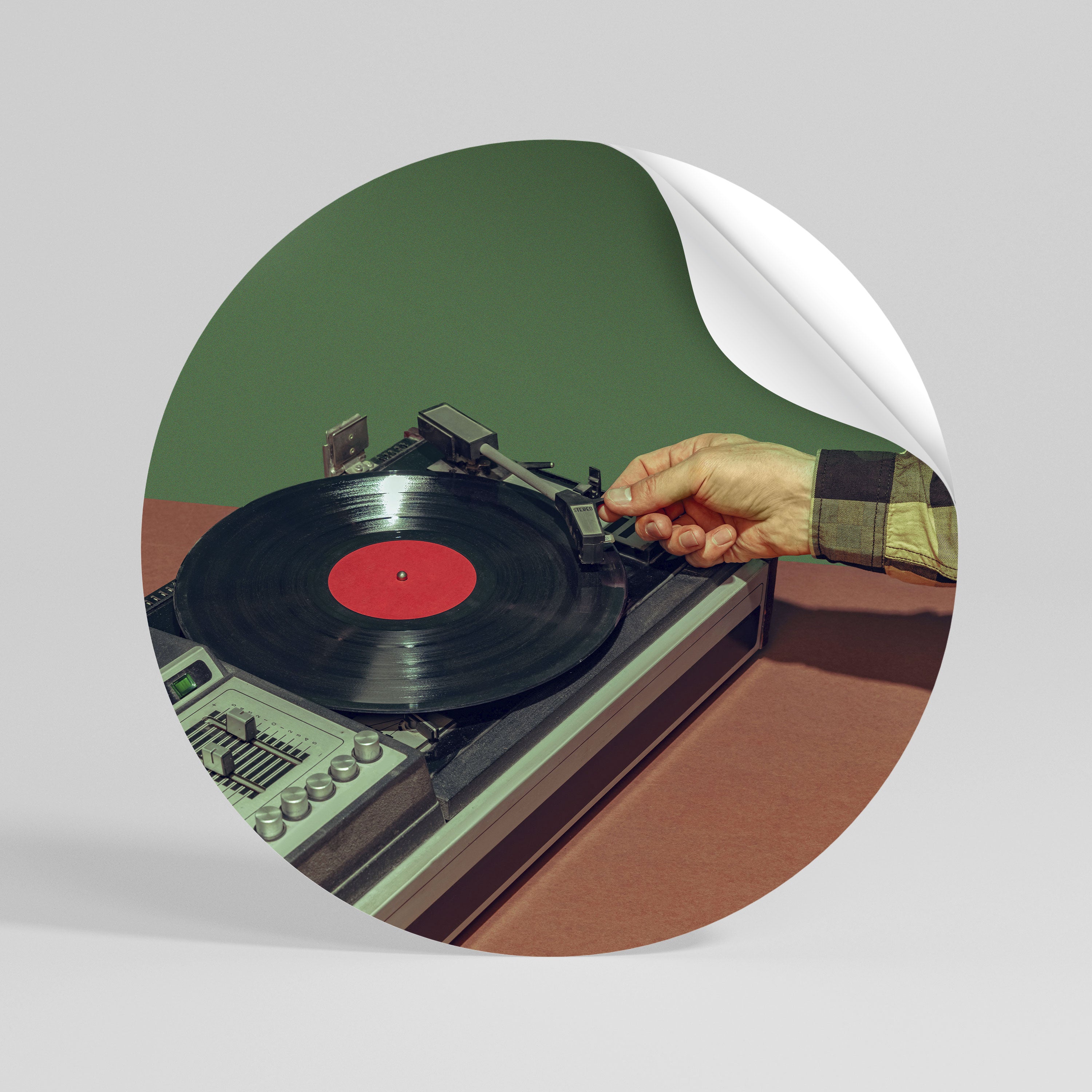 UNIQUE SOUNDS Peel and Stick Round Sticker