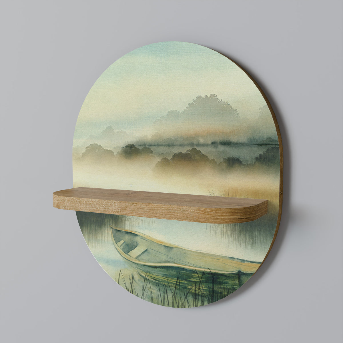MORNING BY THE LAKE Dekoratives Wandregal