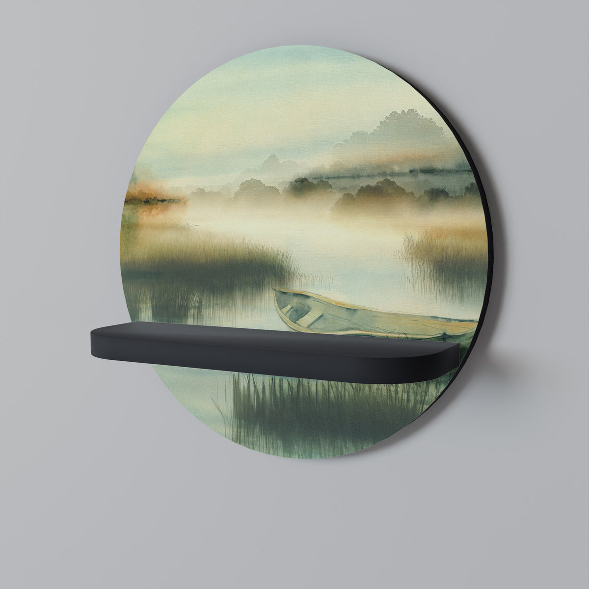 MORNING BY THE LAKE Dekoratives Wandregal