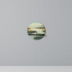 MORNING BY THE LAKE Rundes Kunstregal in Schwarz