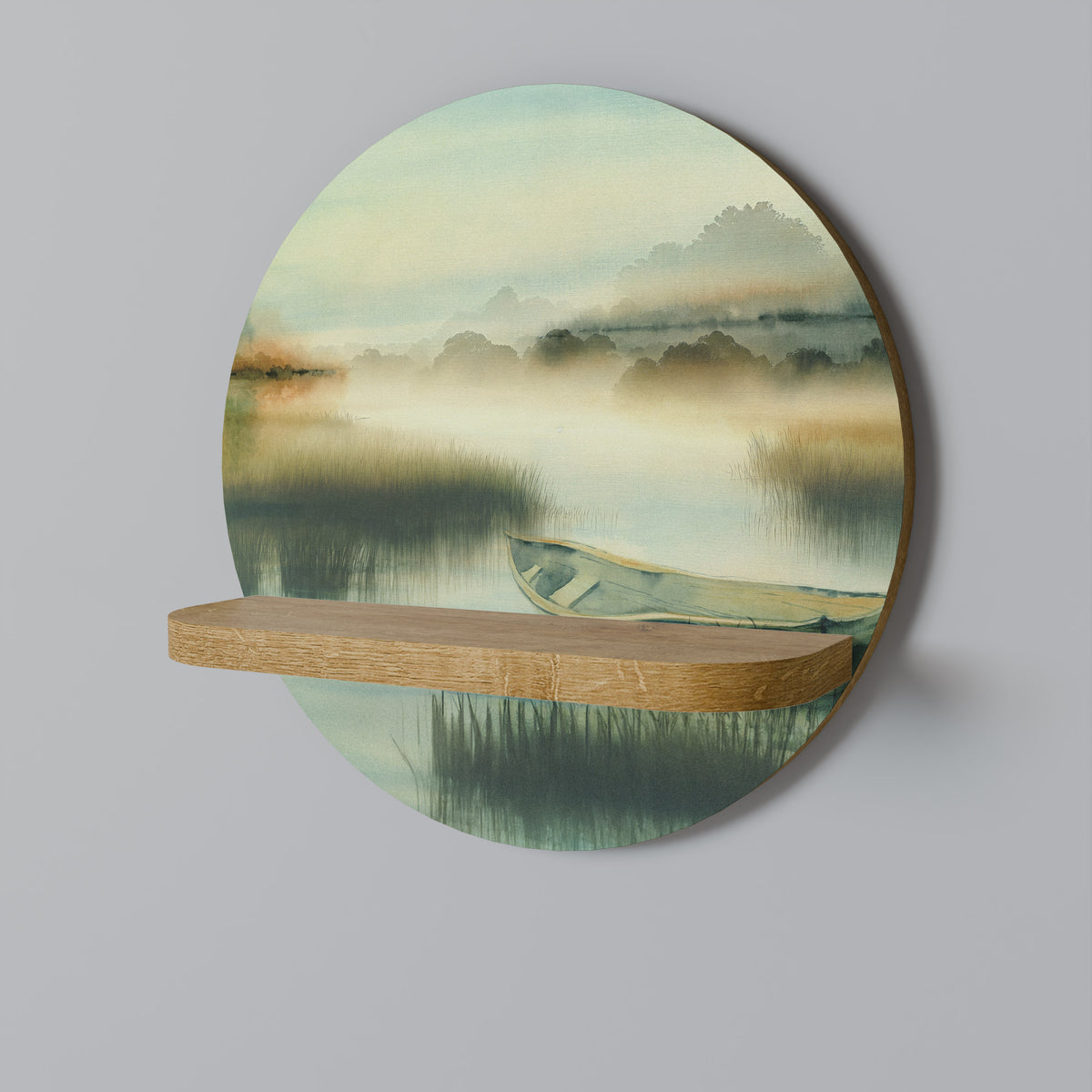 MORNING BY THE LAKE Dekoratives Wandregal