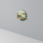 MORNING BY THE LAKE Rundes Kunstregal in Eiche-Optik