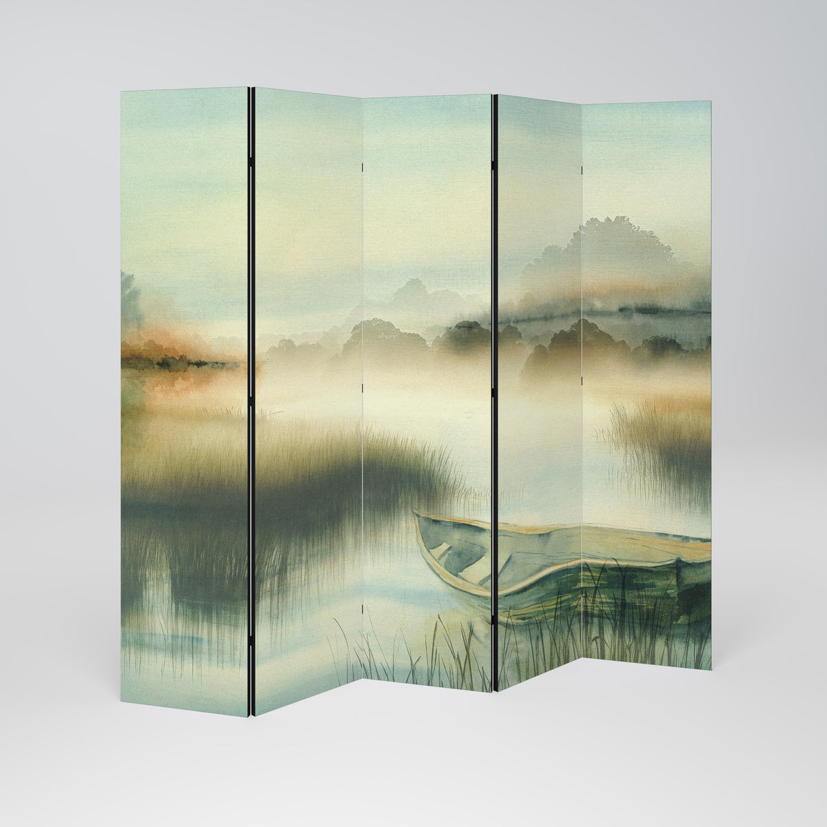 MORNING BY THE LAKE 5-teiliger Paravent