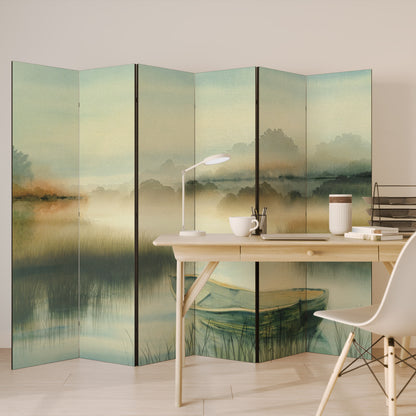 MORNING BY THE LAKE 6-teiliger Paravent