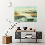 MORNING BY THE LAKE Peel and Stick Horizontal Poster