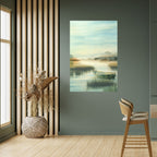 MORNING BY THE LAKE Selbstklebendes Poster - Hochformat