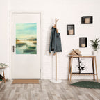 MORNING BY THE LAKE Selbstklebendes Poster - Hochformat