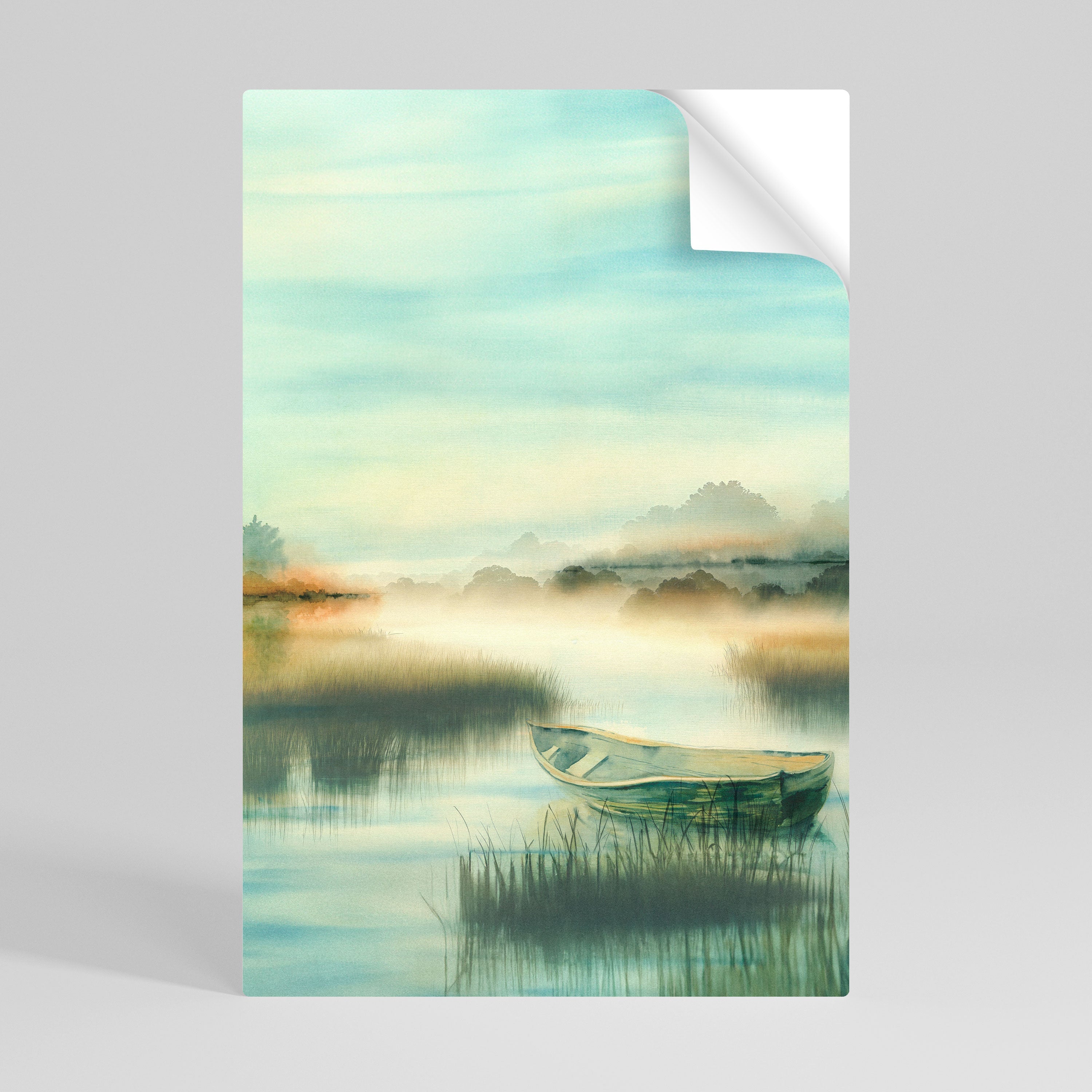 MORNING BY THE LAKE Vertikales Poster zum Abziehen und Aufkleben