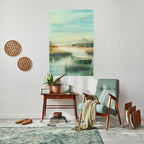 MORNING BY THE LAKE Selbstklebendes Poster - Hochformat