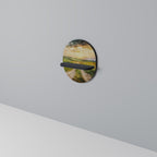 SUNSET PATH Ovales Kunstregal in Schwarz