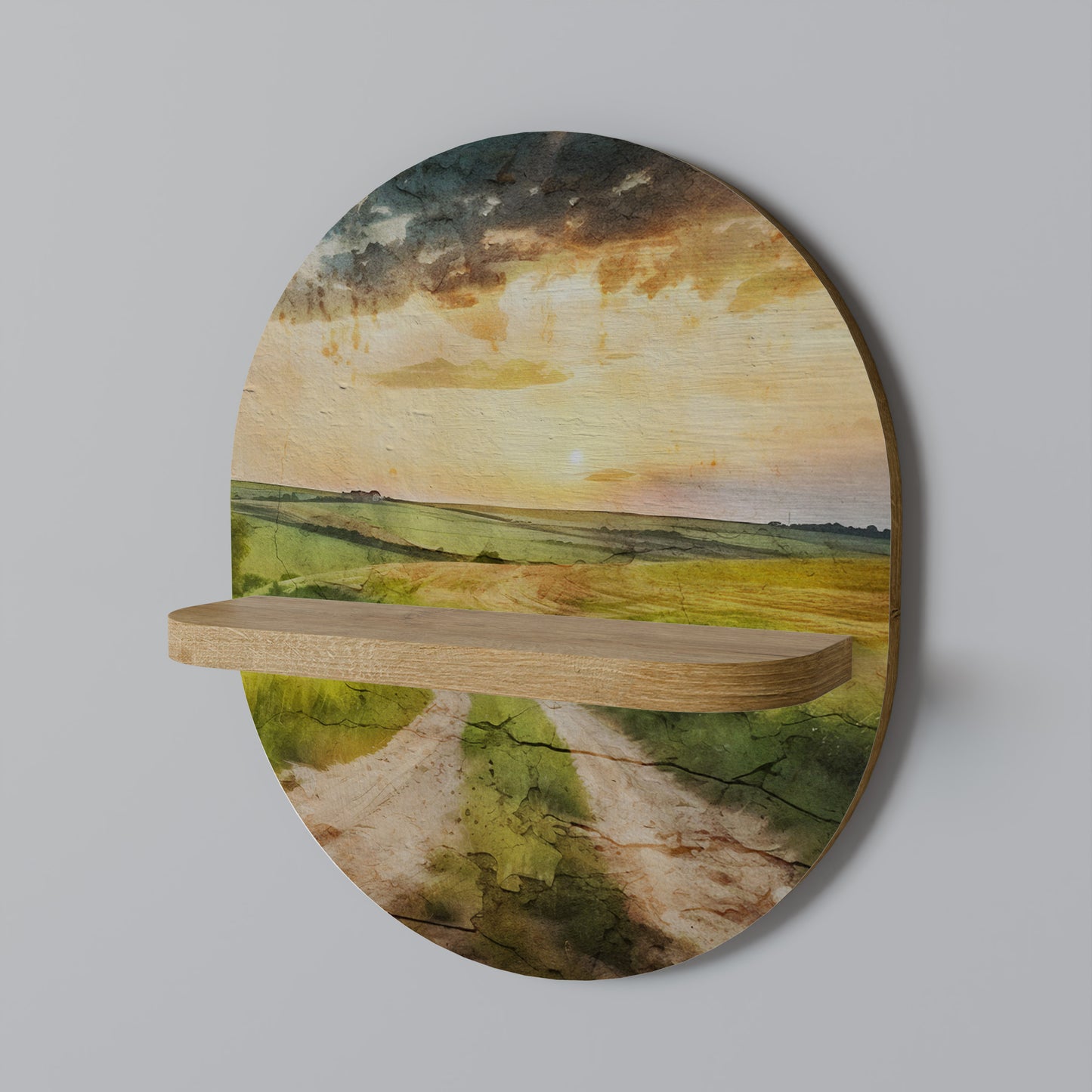 SUNSET PATH Dekoratives Wandregal