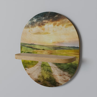 SUNSET PATH Dekoratives Wandregal