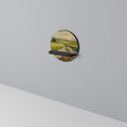 SUNSET PATH Rundes Kunstregal in Schwarz