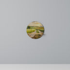 SUNSET PATH Rundes Kunstregal in Eiche-Optik