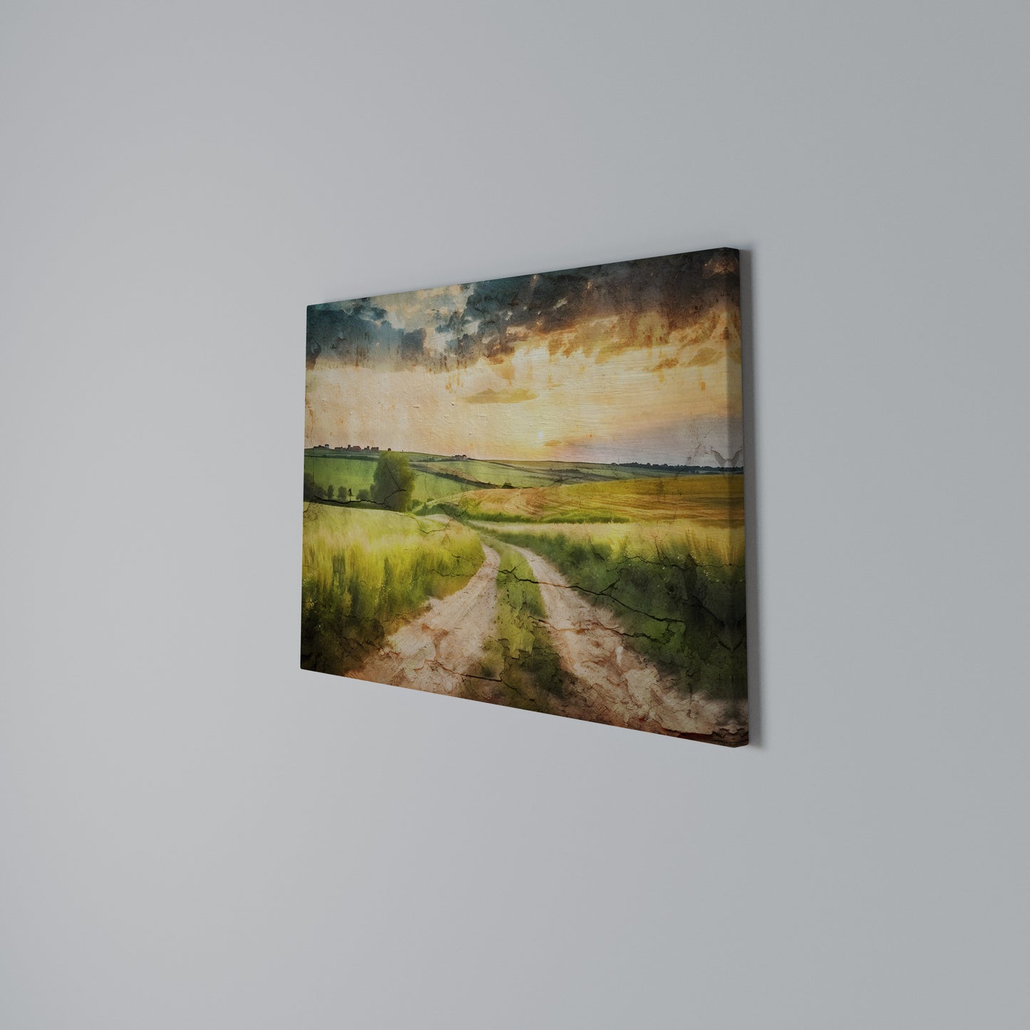 SUNSET PATH Horizontal Canvas Print