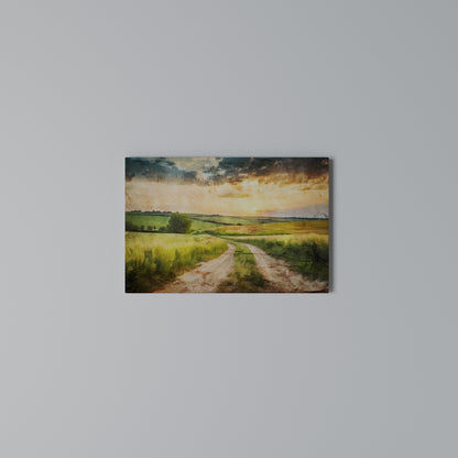 SUNSET PATH Horizontal Canvas Print