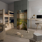 SUNSET PATH Decorative 3-Panel Room Divider