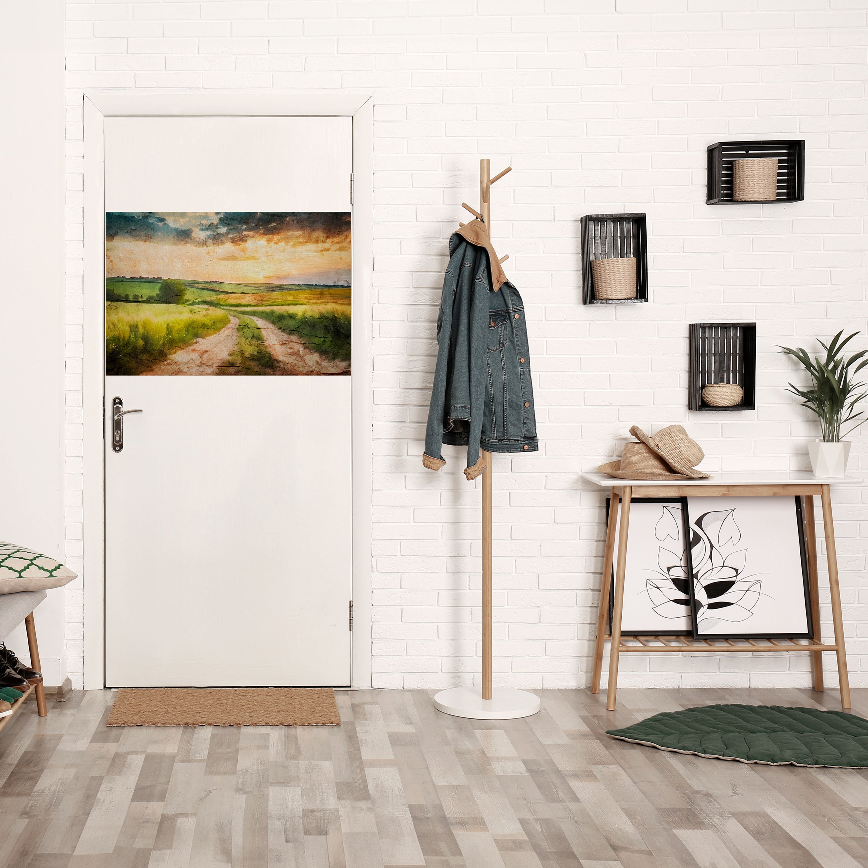 SUNSET PATH Peel and Stick Horizontal Poster