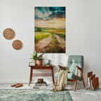 SUNSET PATH Selbstklebendes Poster - Hochformat