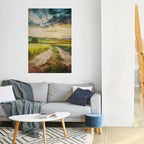 SUNSET PATH Selbstklebendes Poster - Hochformat