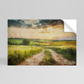 SUNSET PATH Peel and Stick Horizontal Poster
