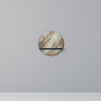 SOFT PLUMAGE Round Art Shelf In Black Finish