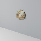 SOFT PLUMAGE Rundes Kunstregal in Eiche-Optik