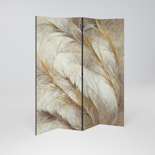 SOFT PLUMAGE 4-Panel Room Divider
