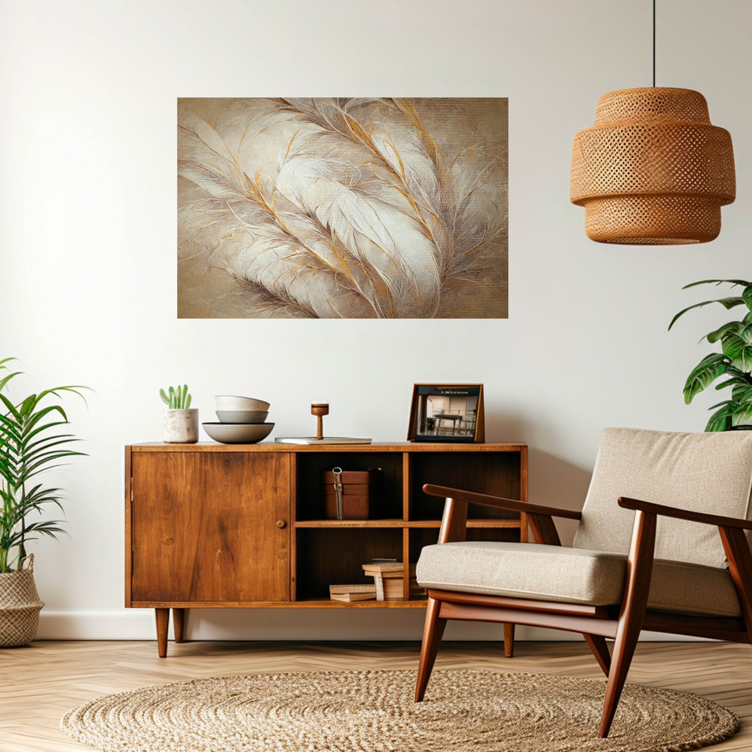 SOFT PLUMAGE Selbstklebendes Horizontal-Poster