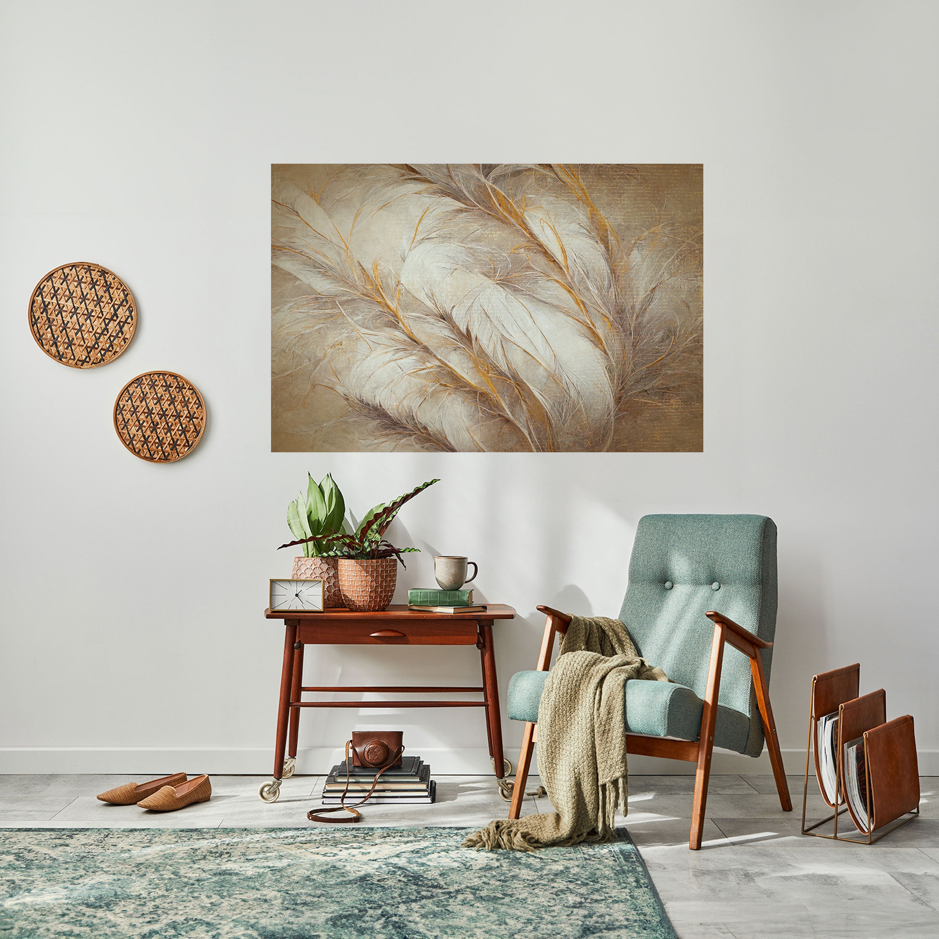 SOFT PLUMAGE Selbstklebendes Horizontal-Poster