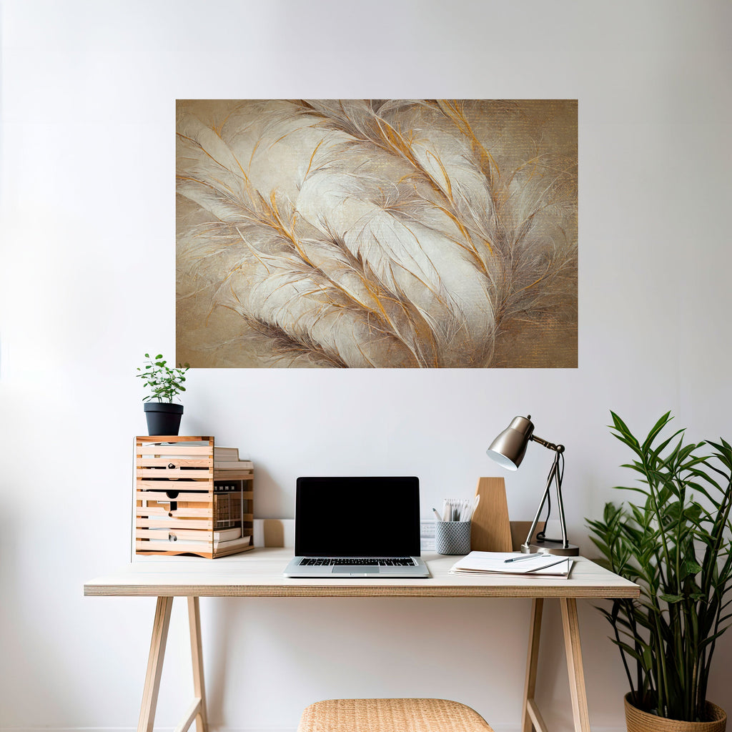 SOFT PLUMAGE Selbstklebendes Horizontal-Poster