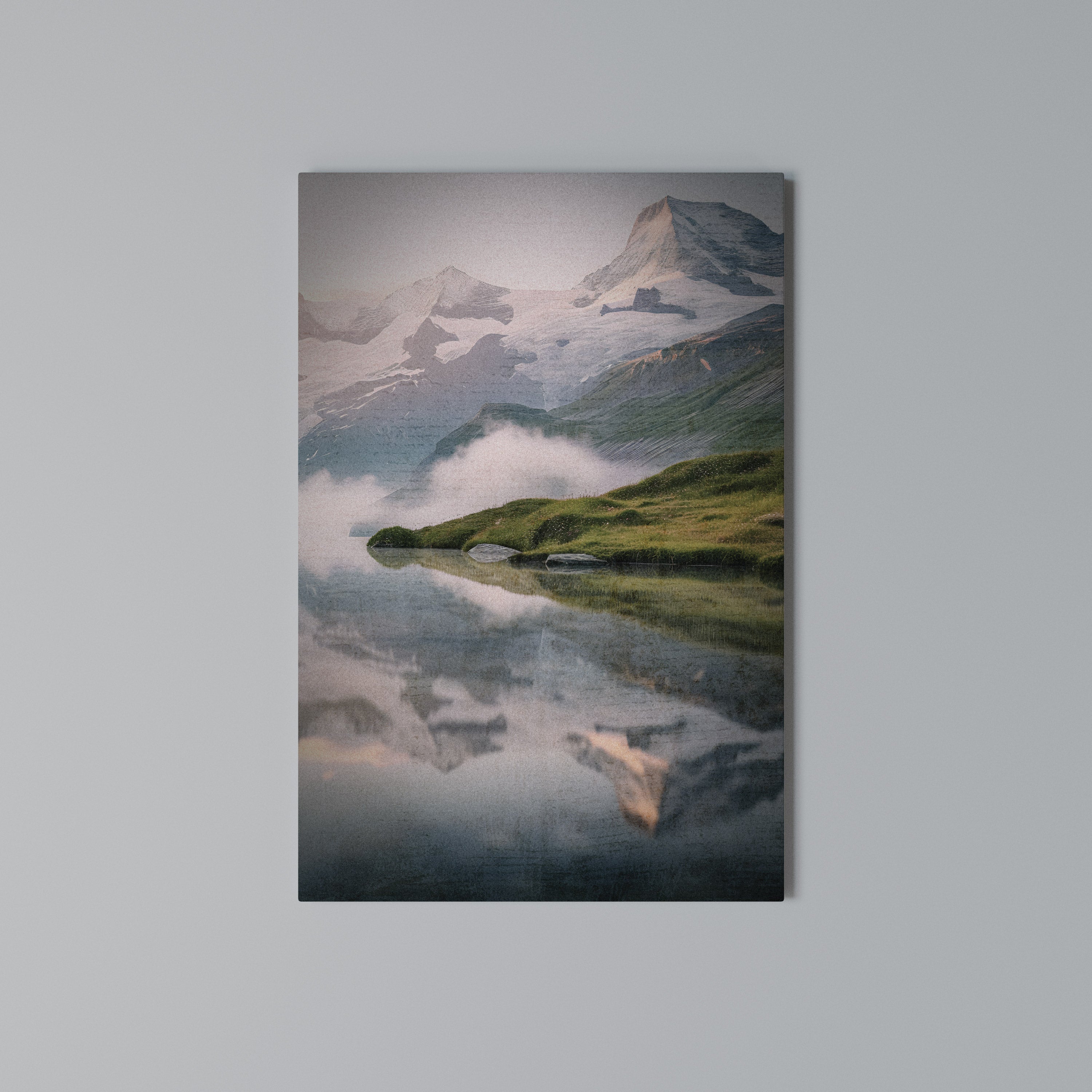 FOGGY HORIZON Vertical Canvas Print