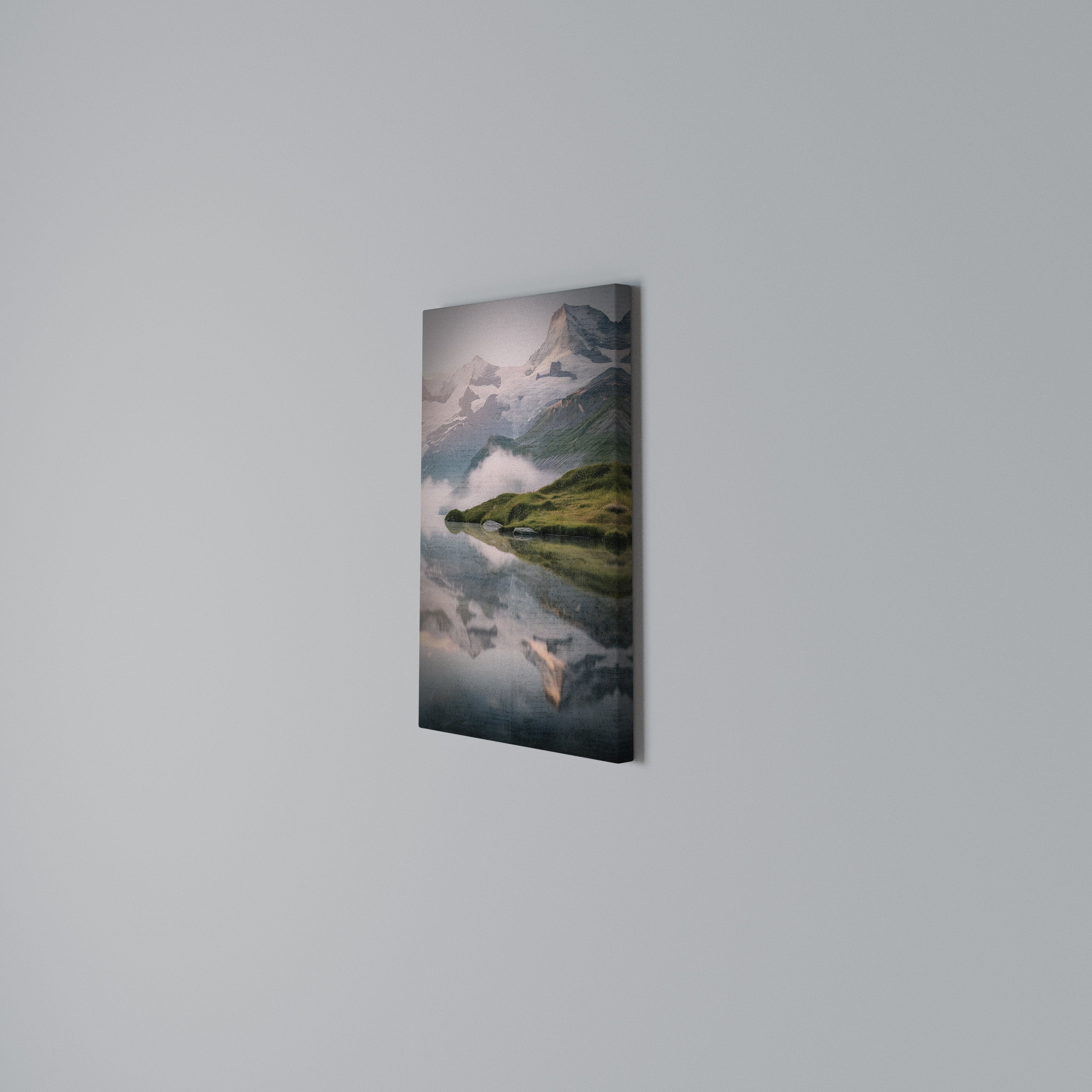 FOGGY HORIZON Vertical Canvas Print