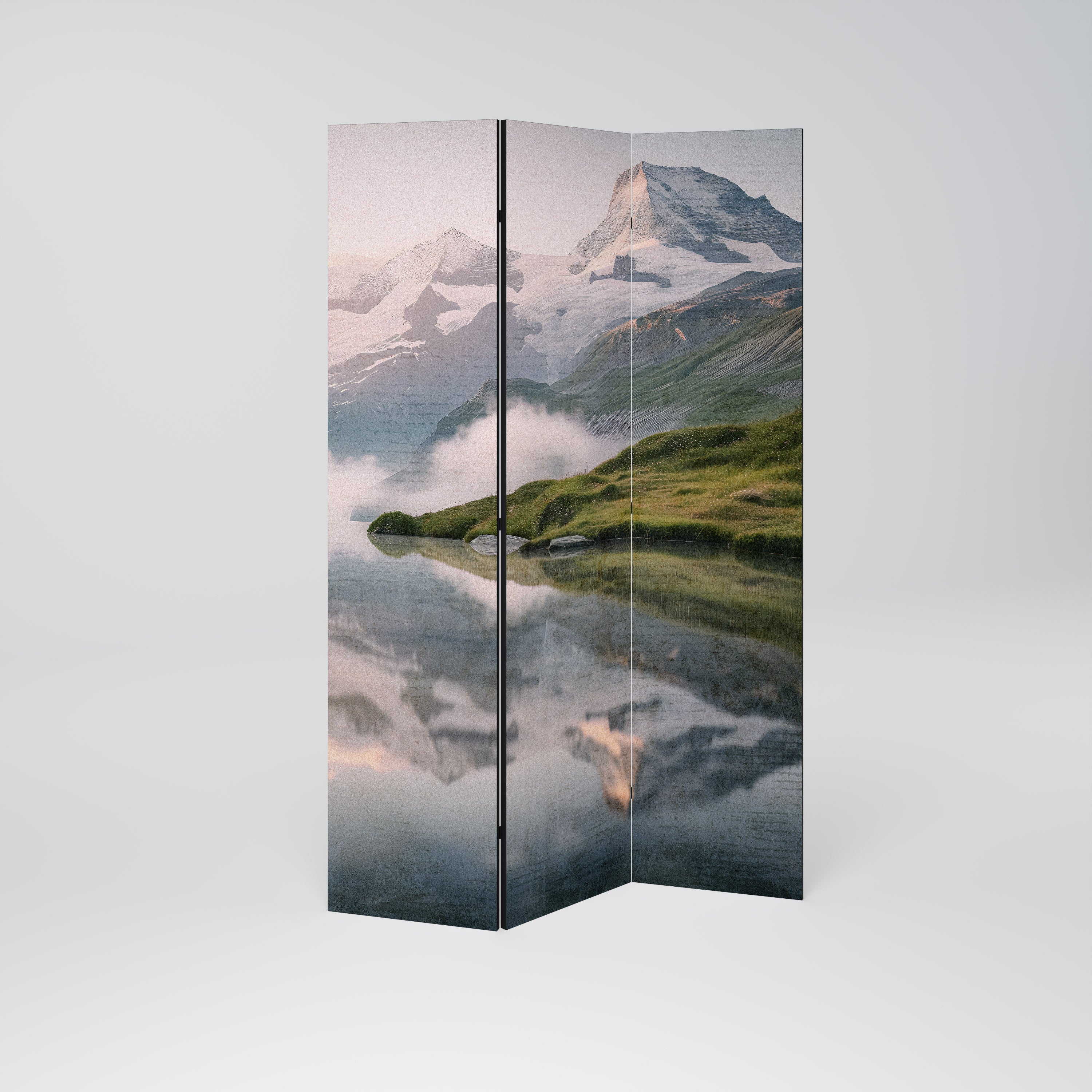 FOGGY HORIZON Dekorativer 3-teiliger Raumteiler