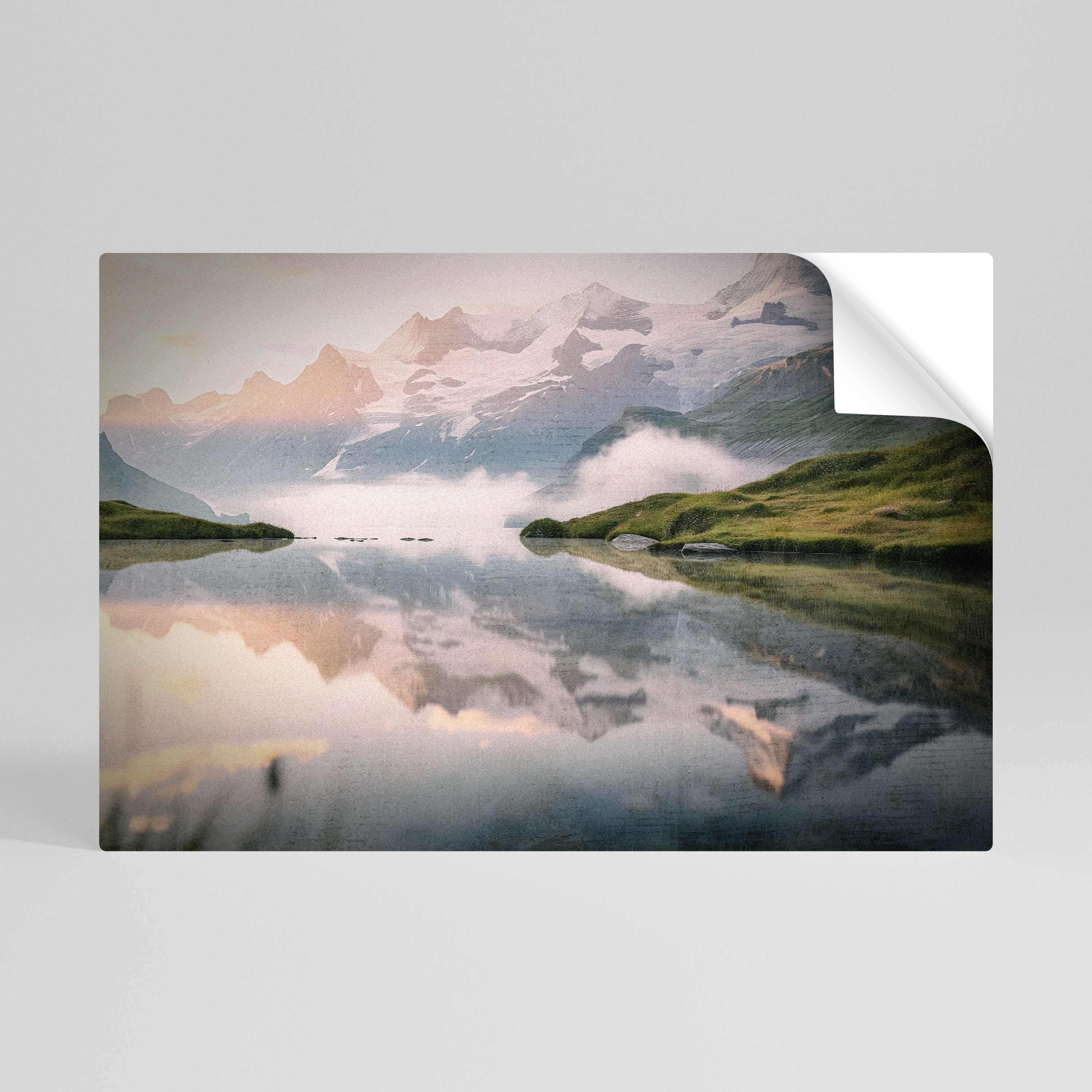 FOGGY HORIZON Selbstklebendes Horizontal-Poster