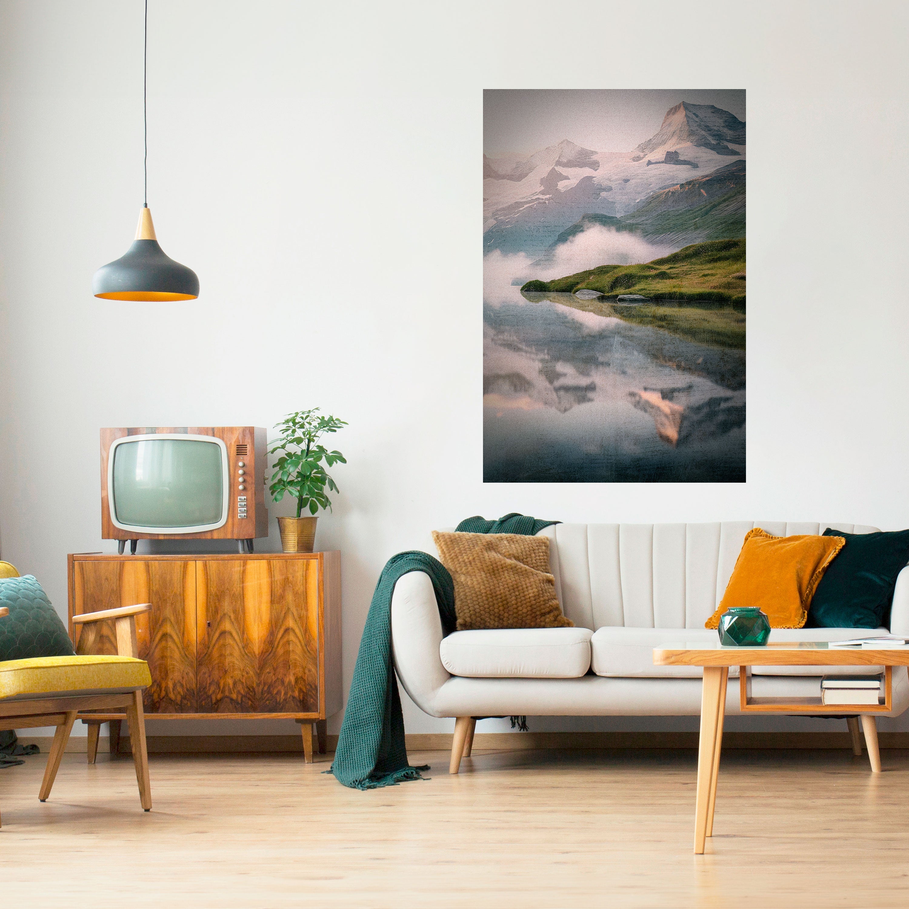 FOGGY HORIZON Vertikales Poster zum Abziehen und Aufkleben
